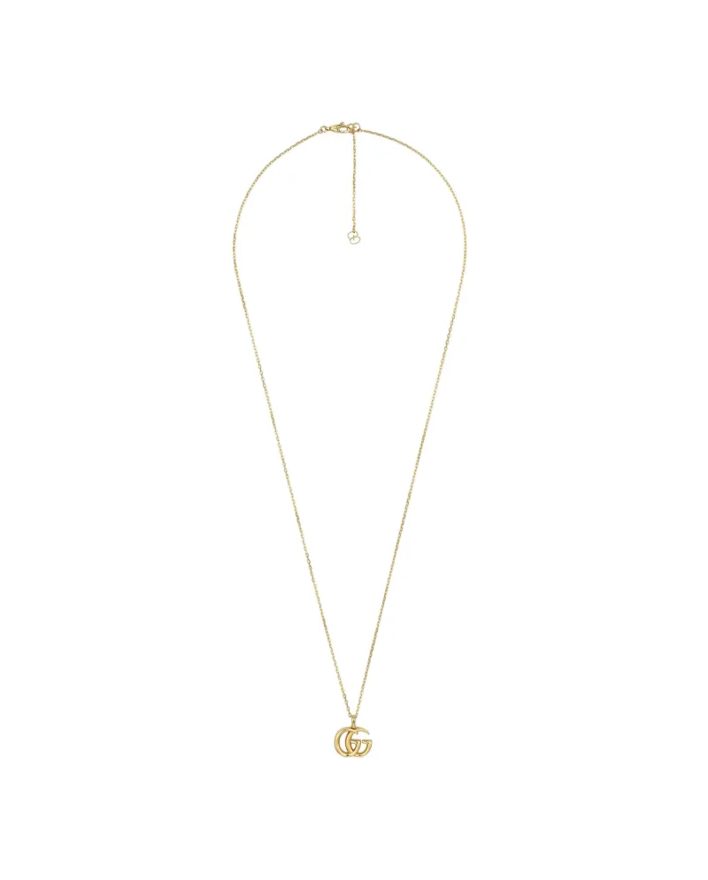 Collier Gucci GG Running en or jaune avec pendentif Double G
