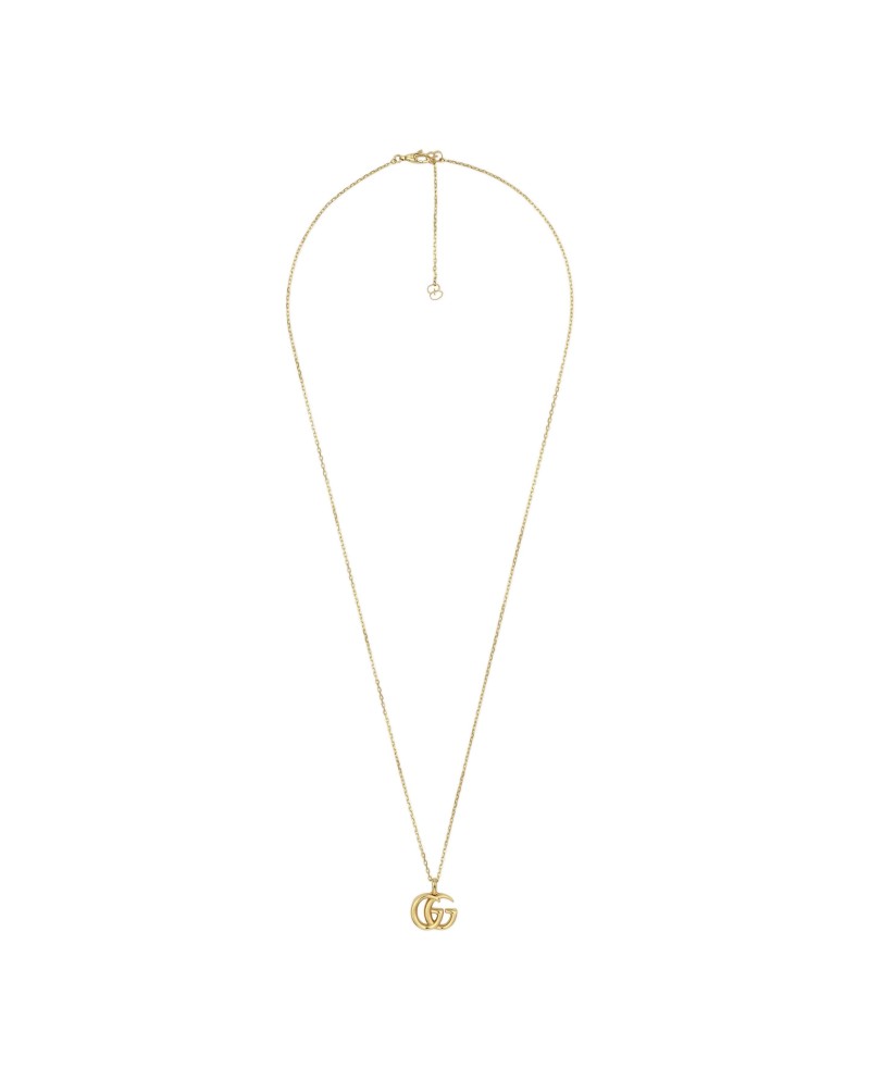Gucci GG Running Necklace in Yellow Gold with Double G Pendant