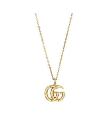 Gucci GG Running Necklace in Yellow Gold with Double G Pendant