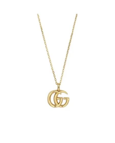 Collier Gucci GG Running en or jaune avec pendentif Double G