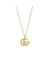 Collier Gucci GG Running en or jaune avec pendentif Double G