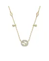 Gucci Interlocking Necklace in Yellow Gold with Diamonds