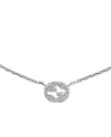 Collier entrelacé Gucci en or blanc avec diamants