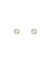 Boucles d'oreilles Gucci Double G entrelacées en or jaune avec diamants