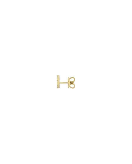 Gucci Interlocking Double G Earrings in Yellow Gold with Diamonds