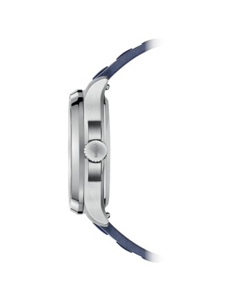 Montre Mido Multifort TV Big Date bleue avec bracelet en caoutchouc