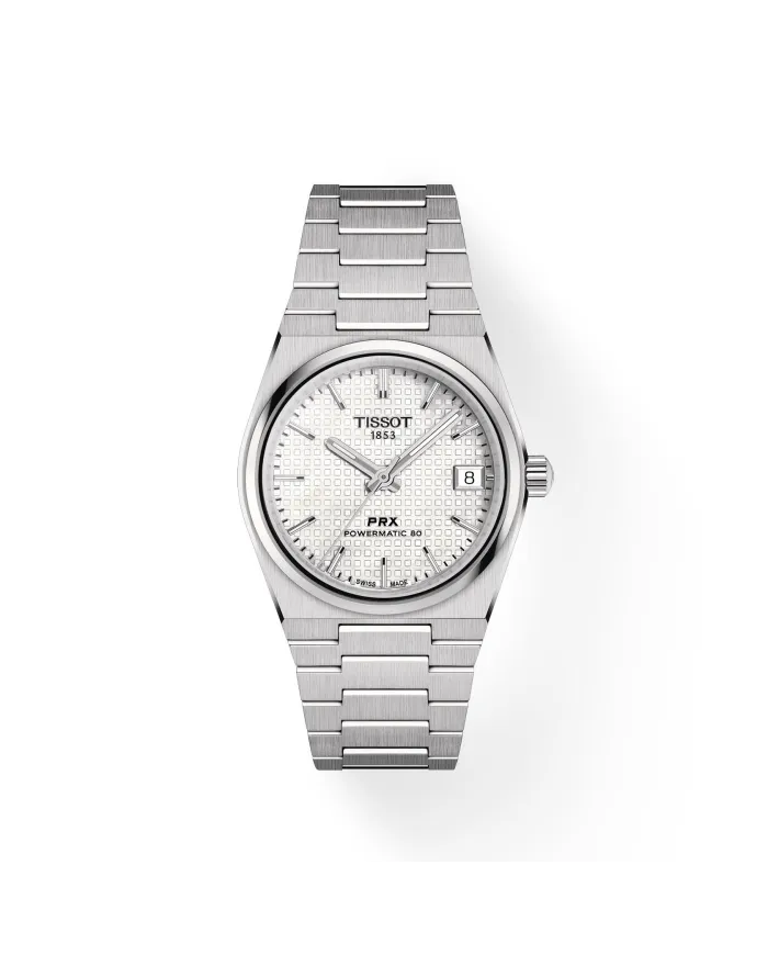 Orologio Tissot PRX Powermatic 80 con Quadrante Madreperla e Bracciale in Acciaio 35 mm