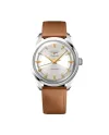 Montre Longines Conquest Heritage avec cadran argenté et bracelet en cuir