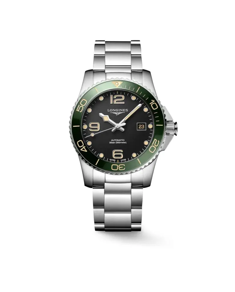 Orologio Longines HydroConquest con Quadrante Nero e Cinturino in Acciaio 41 mm