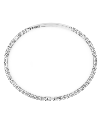 Bracelet pour homme Zancan Insignia en argent 925 avec spinelles noires