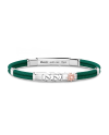 Zancan Regatta Men's Bracelet in Dark Green Kevlar with Grumette Link in Silver