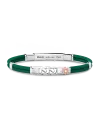 Zancan Regatta Men's Bracelet in Dark Green Kevlar with Grumette Link in Silver