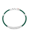Bracciale da Uomo Zancan Regata in Kevlar Verde Scuro con Maglia Grumette in Argento