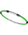 Bracelet pour homme Zancan Robikevlar en argent avec cordon vert