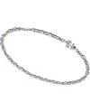Bracciale da Uomo Zancan Insignia in Oro Bicolore e Ancora con Diamante e Zaffiro