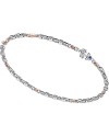 Bracelet pour homme Zancan Insignia en or bicolore et ancre avec diamant et saphir