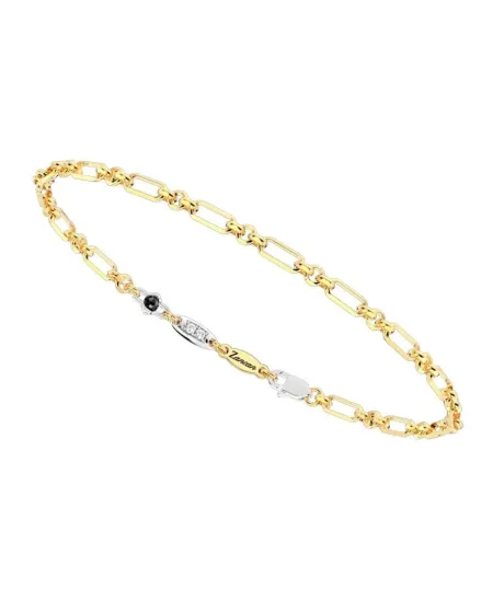 Bracciale da Uomo Zancan Insignia in Oro Giallo con Diamanti e Spinello