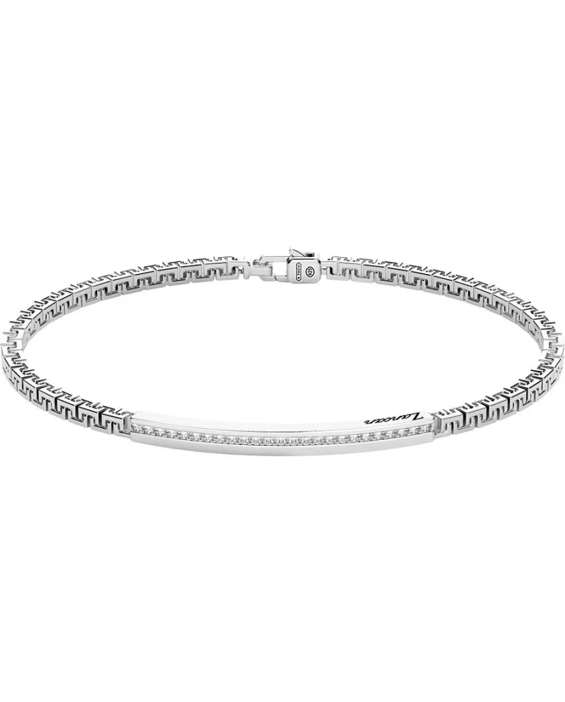 Bracciale da Uomo Zancan Insignia 925 in Argento con Zirconi Bianchi
