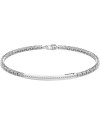 Zancan Insignia Men's Bracelet in 925 Silver with White Zircons