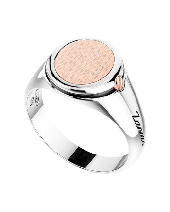 Bague pour homme Zancan en argent et rose