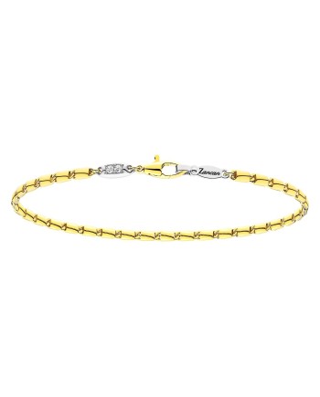 Zancan Insignia Men's Bracelet in Two-Tone Gold with Diamonds