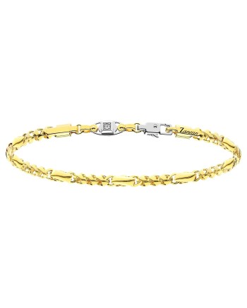 Zancan Insignia Men's Bracelet in Two-Tone Gold with Diamonds