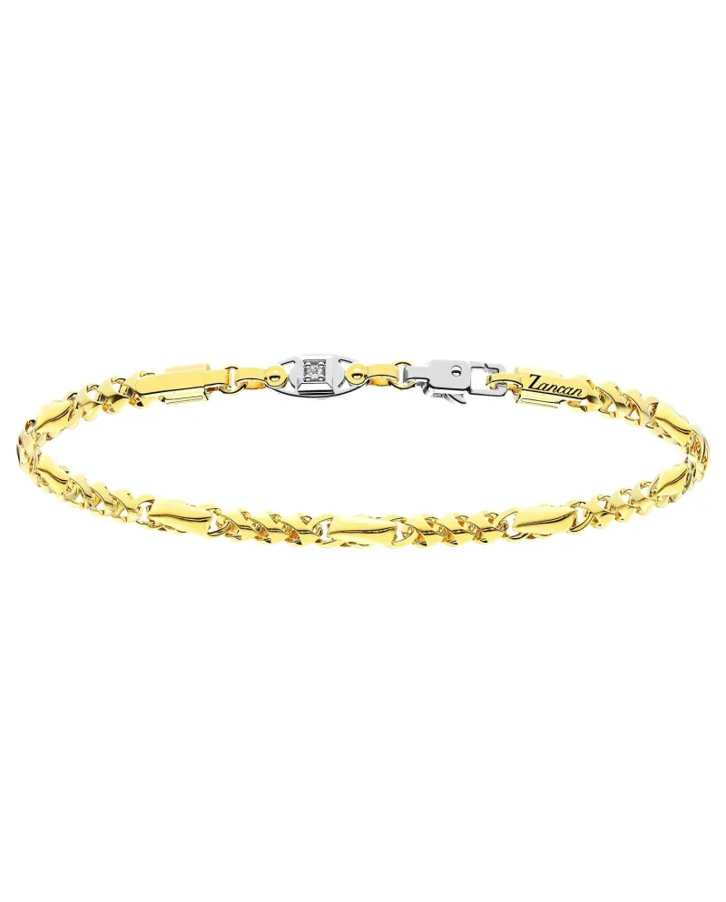 Bracelet pour homme Zancan Insignia en or bicolore avec diamants