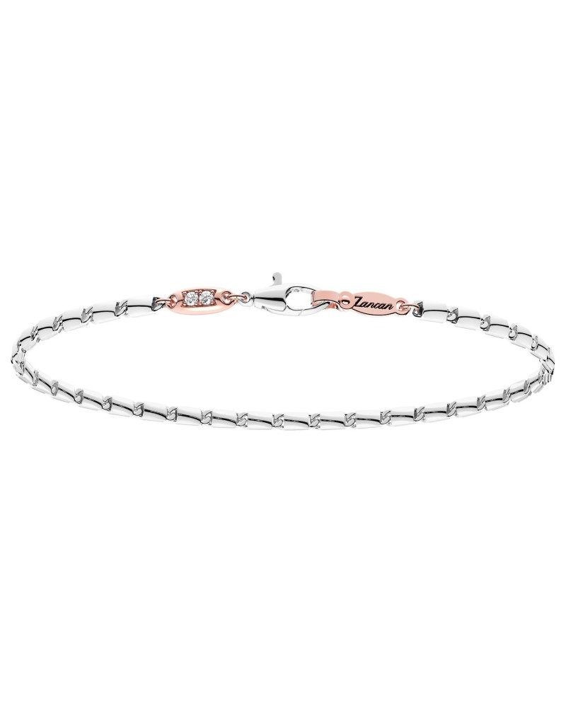 Bracelet pour homme Zancan Insignia en or bicolore avec diamants