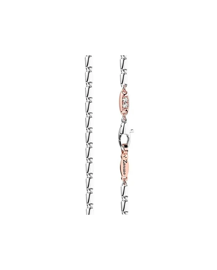 Zancan Insignia Men's Necklace in Two-Tone Gold with Diamonds