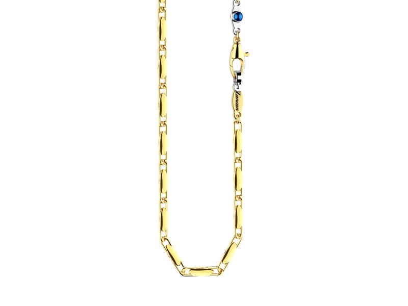 Collana da Uomo Zancan Insignia in Oro Giallo con Zaffiro Blu