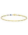 Bracelet pour homme Zancan Insignia en or bicolore avec saphir bleu et diamants