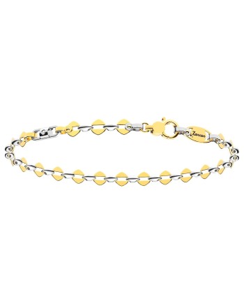 Zancan Insignia Men's Bracelet in Two-Tone Gold with Diamonds