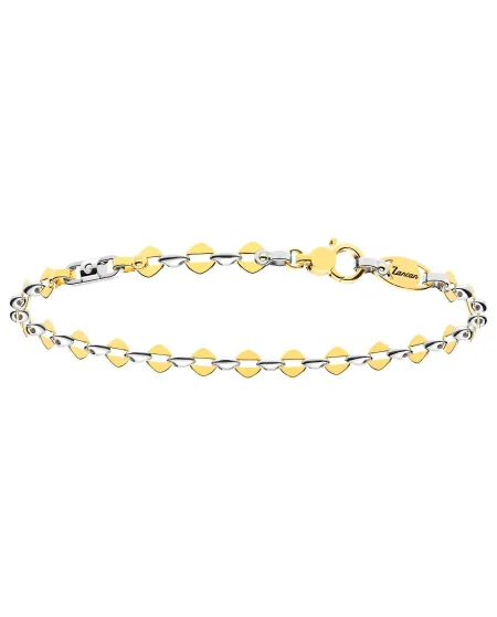 Zancan Insignia Men's Bracelet in Two-Tone Gold with Diamonds