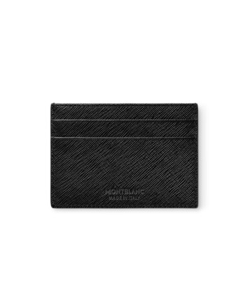 Porte-cartes Montblanc Sartorial en cuir noir avec 5 compartiments