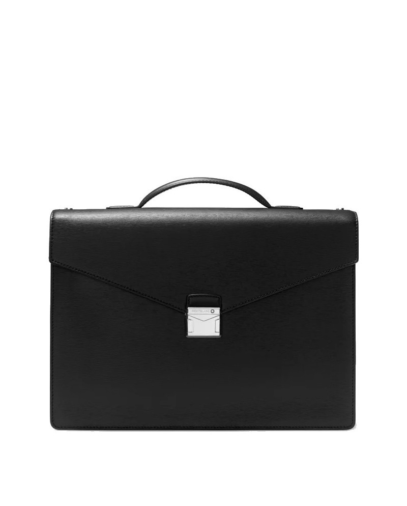Porte-documents moyen Montblanc Meisterstück 4810 en cuir noir