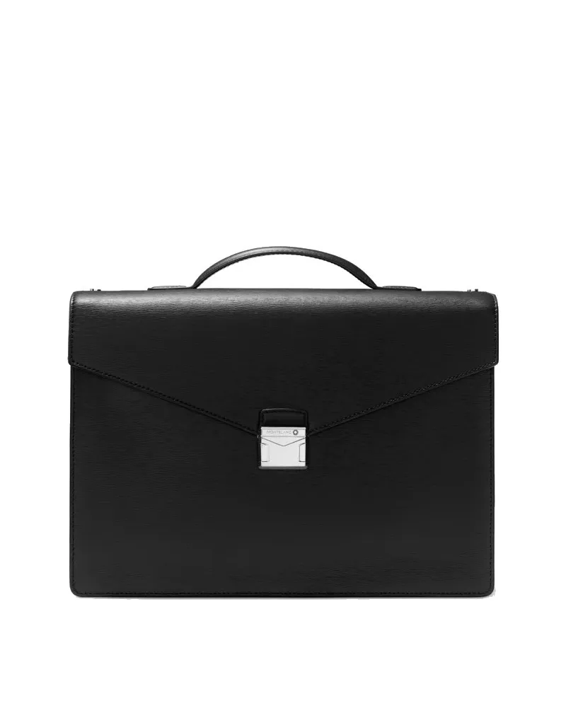 Porte-documents moyen Montblanc Meisterstück 4810 en cuir noir