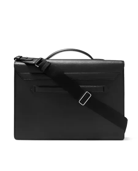 Porte-documents moyen Montblanc Meisterstück 4810 en cuir noir