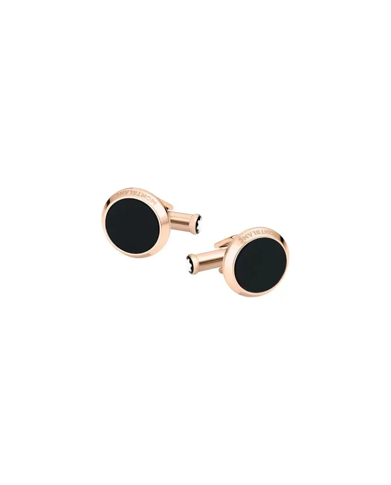 Gemelli Montblanc Meisterstück in Acciaio Pvd Oro con Onice Nera