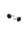 Boutons de manchette Montblanc Meisterstück en acier PVD doré avec onyx noir