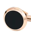 Boutons de manchette Montblanc Meisterstück en acier PVD doré avec onyx noir