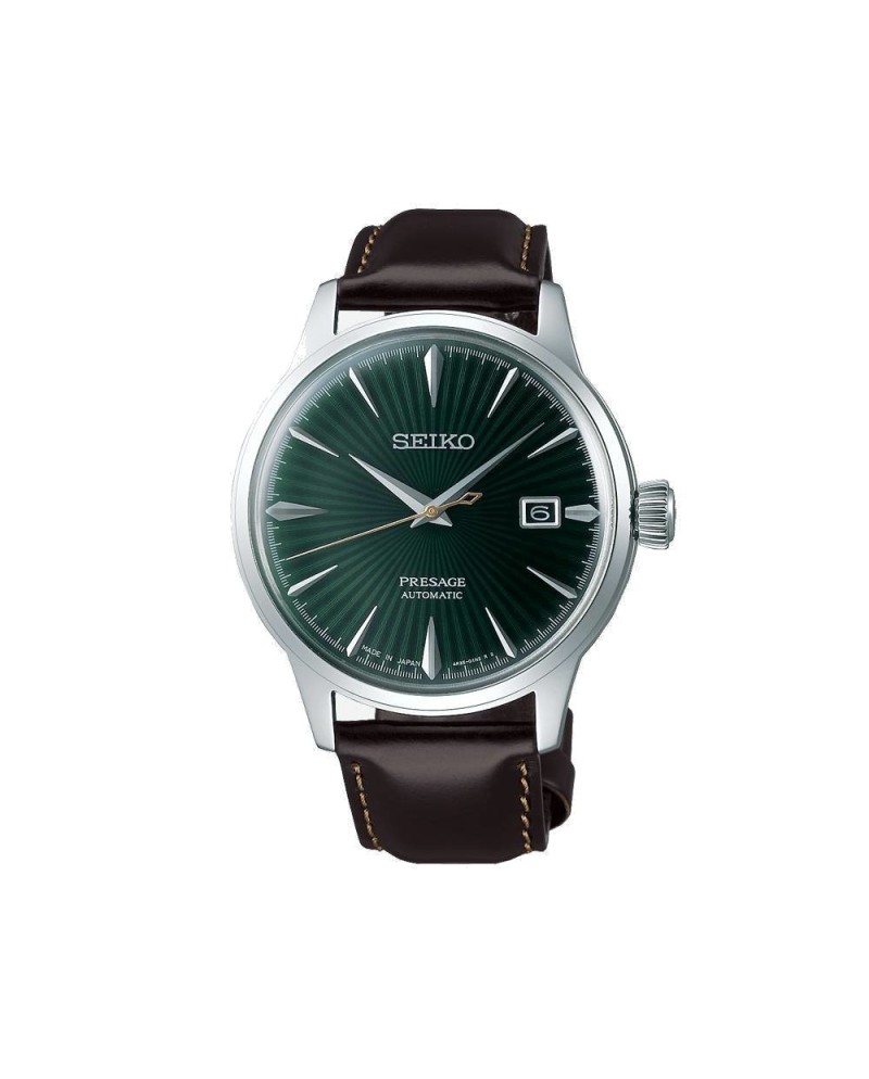Seiko Presage Cocktail Watch Green Dial with Leather Strap