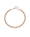 Girocollo Crivelli Groumette in Oro Rosa con Diamante Cuore
