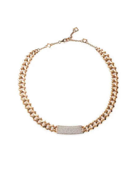 Girocollo Crivelli in Oro Rosa con Pavé di Diamanti