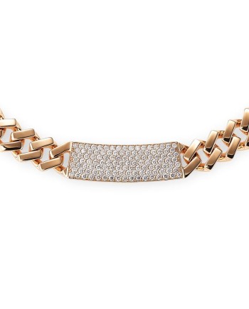 Girocollo Crivelli in Oro Rosa con Pavé di Diamanti