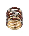 Gucci Ouroboros Ring in Yellow Gold with Diamonds, Sapphires and Topazes