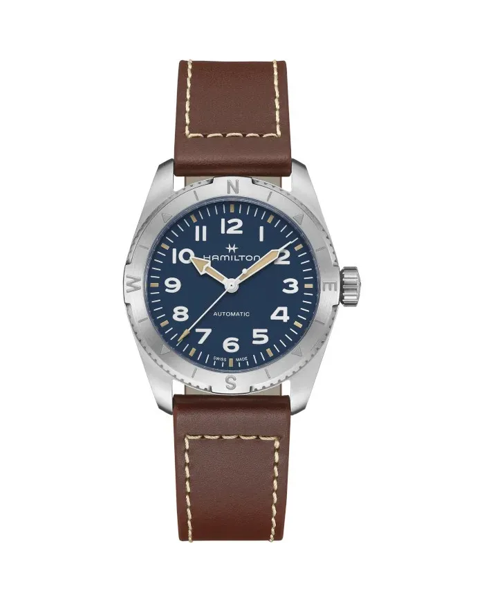 Orologio Hamilton Khaki Field Expedition Auto Blu Cinturino Pelle