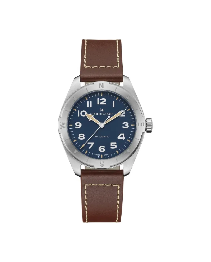 Hamilton Khaki Field Expedition 41 mm Auto Blue Leather Strap Watch