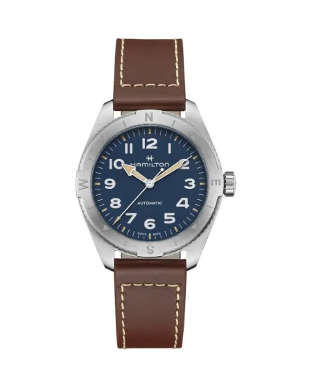 Orologio Hamilton Khaki Field Expedition 41 mm Auto Blu Cinturino Pelle