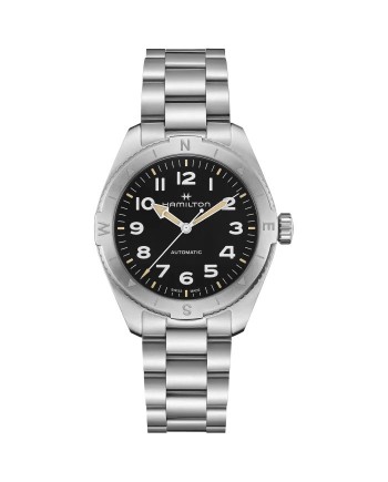 Hamilton Khaki Field Expedition Auto Watch 41 mm Black Steel Strap