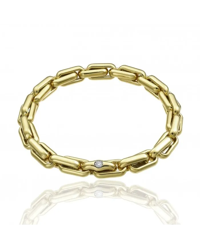 Chimento X-Tend Elastic Bracelet in Yellow Gold with Diamond